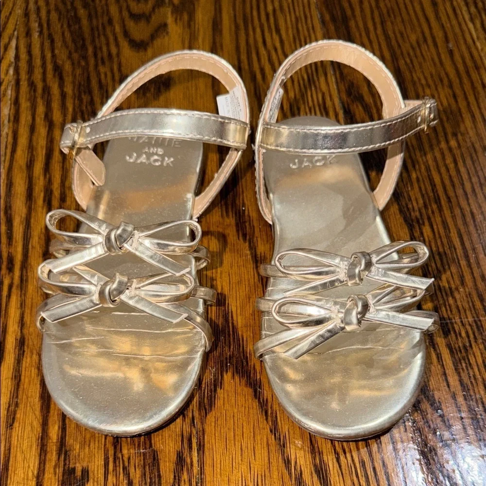 Janie & Jack Gold Kids Sandals 8T